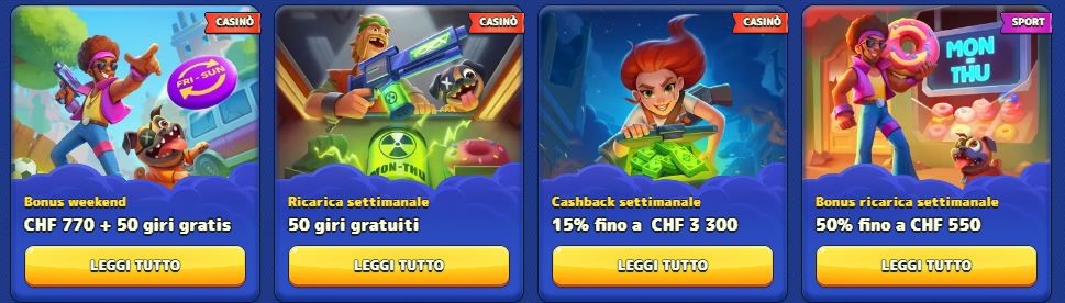 Visita la pagina promozioni e richiedi bonus casino Pistolo