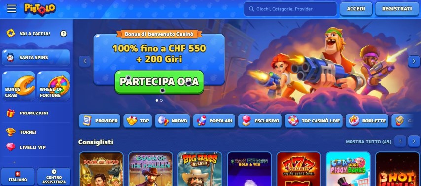 Esplora le slot popolari e richiedi bonus di benvenuto