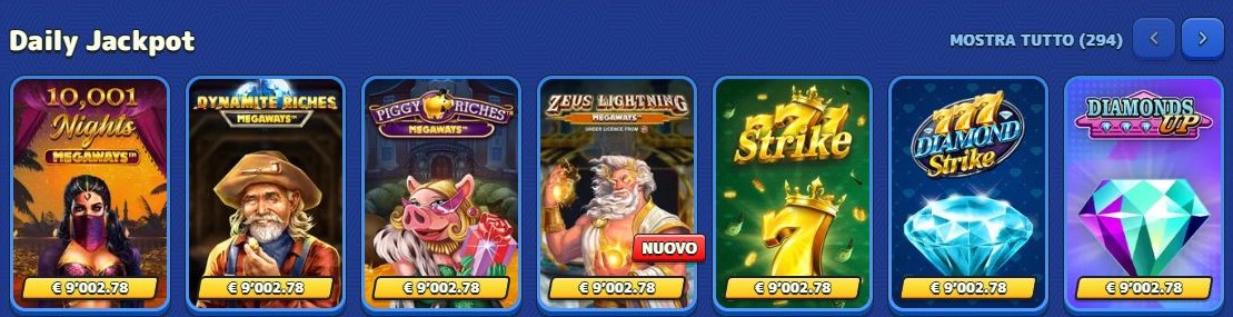  Gioca alle slot jackpot giornalieri e vinci grandi premi
